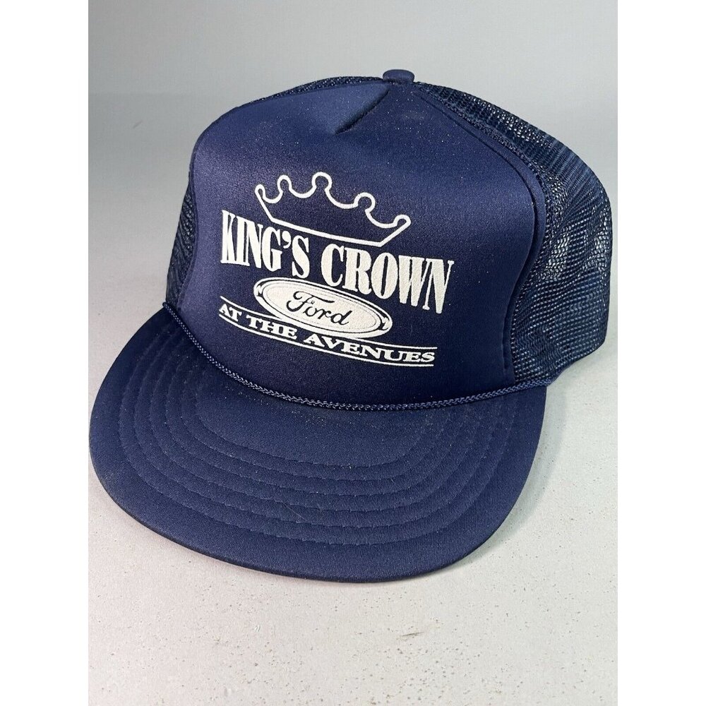 King's Crown Ford Jacksonville FL Mesh Foam Snap Back Trucker Hat Cap Vintage